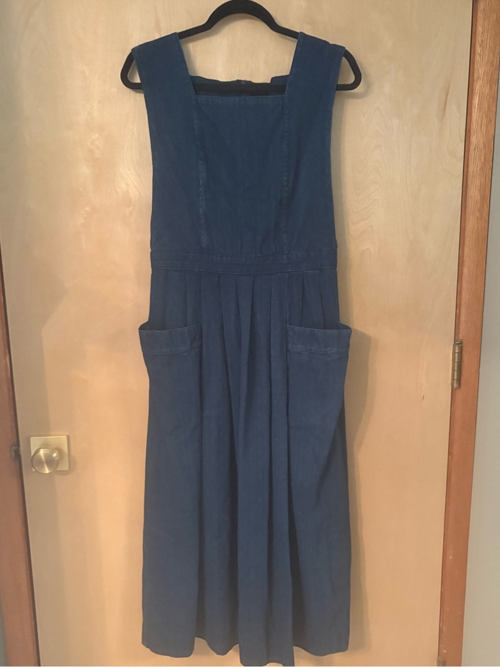 Vintage 1980S LAURA ASHLEY DENIM PINAFORE Sz 8